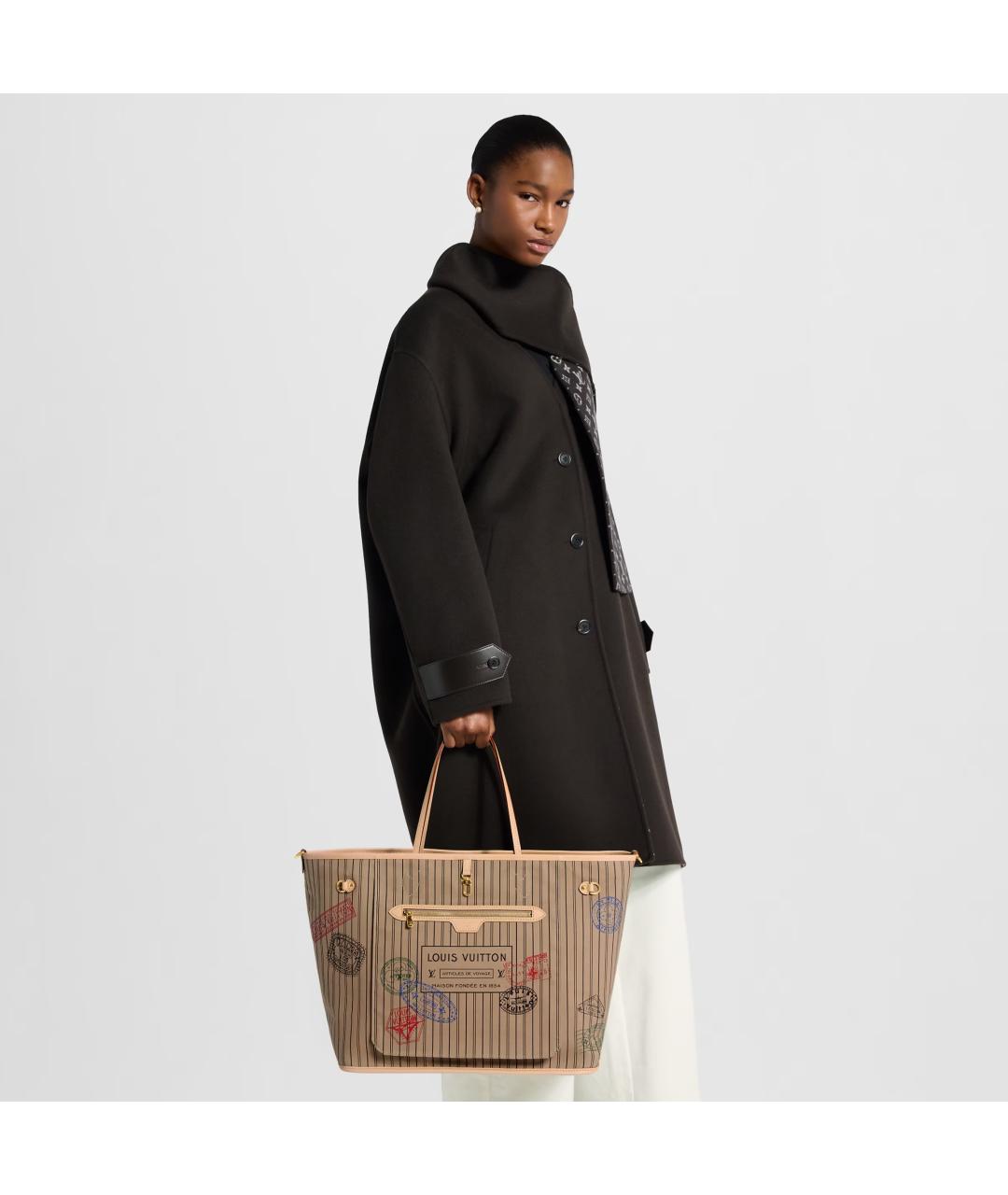 LOUIS VUITTON Бежевая сумка тоут, фото 7