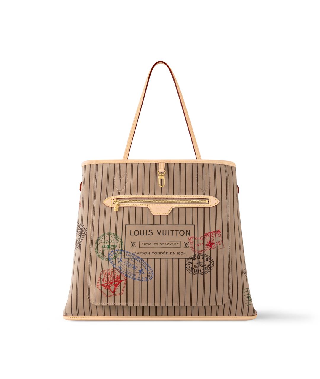 LOUIS VUITTON Бежевая сумка тоут, фото 4
