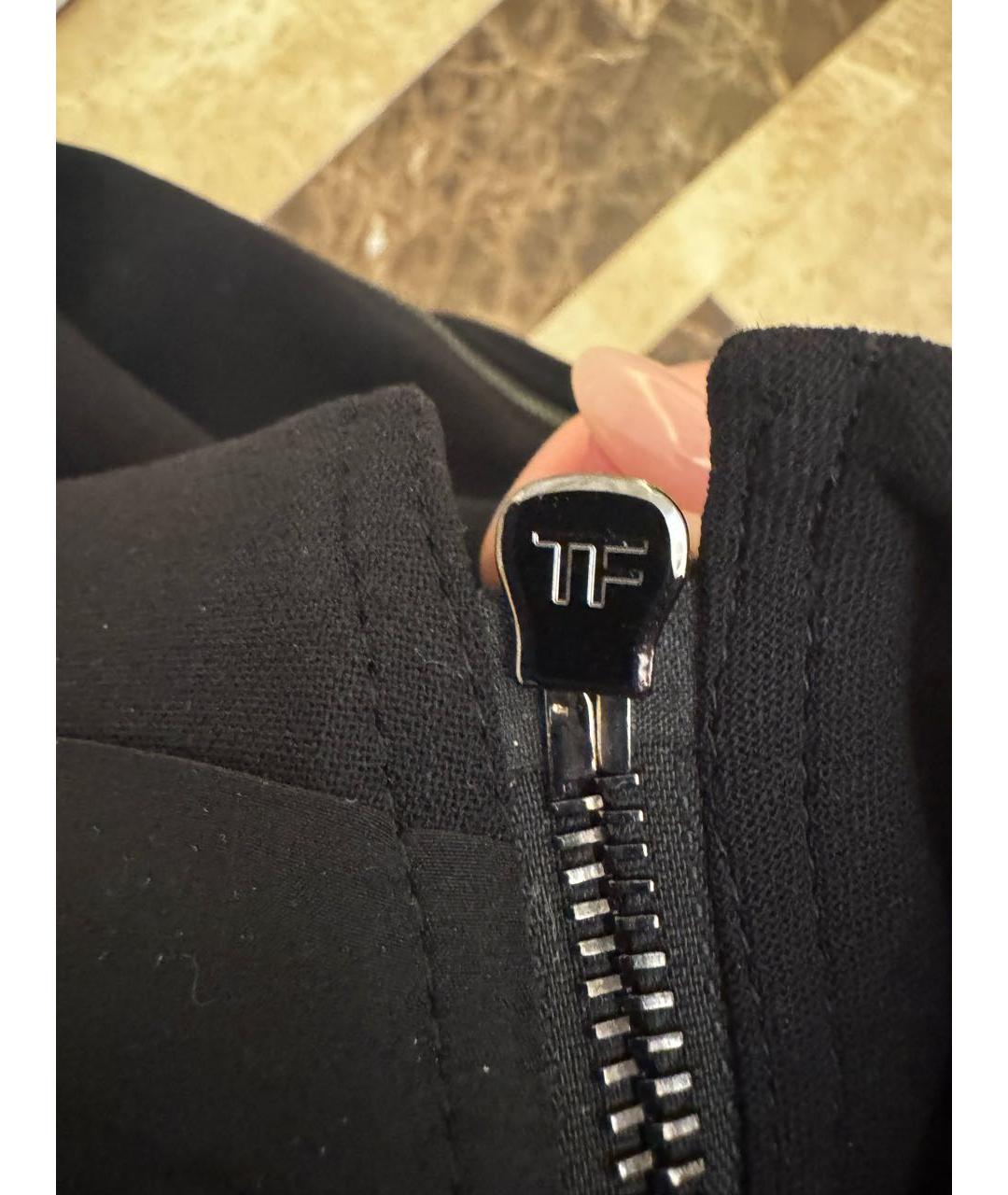 TOM FORD Черная шерстяная юбка миди, фото 5
