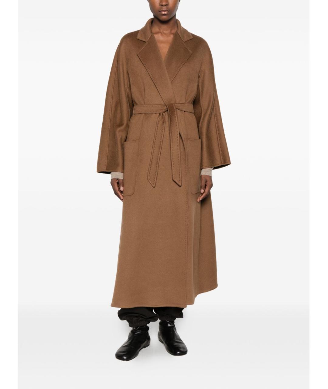 MAX MARA Коричневое кашемировое пальто, фото 5