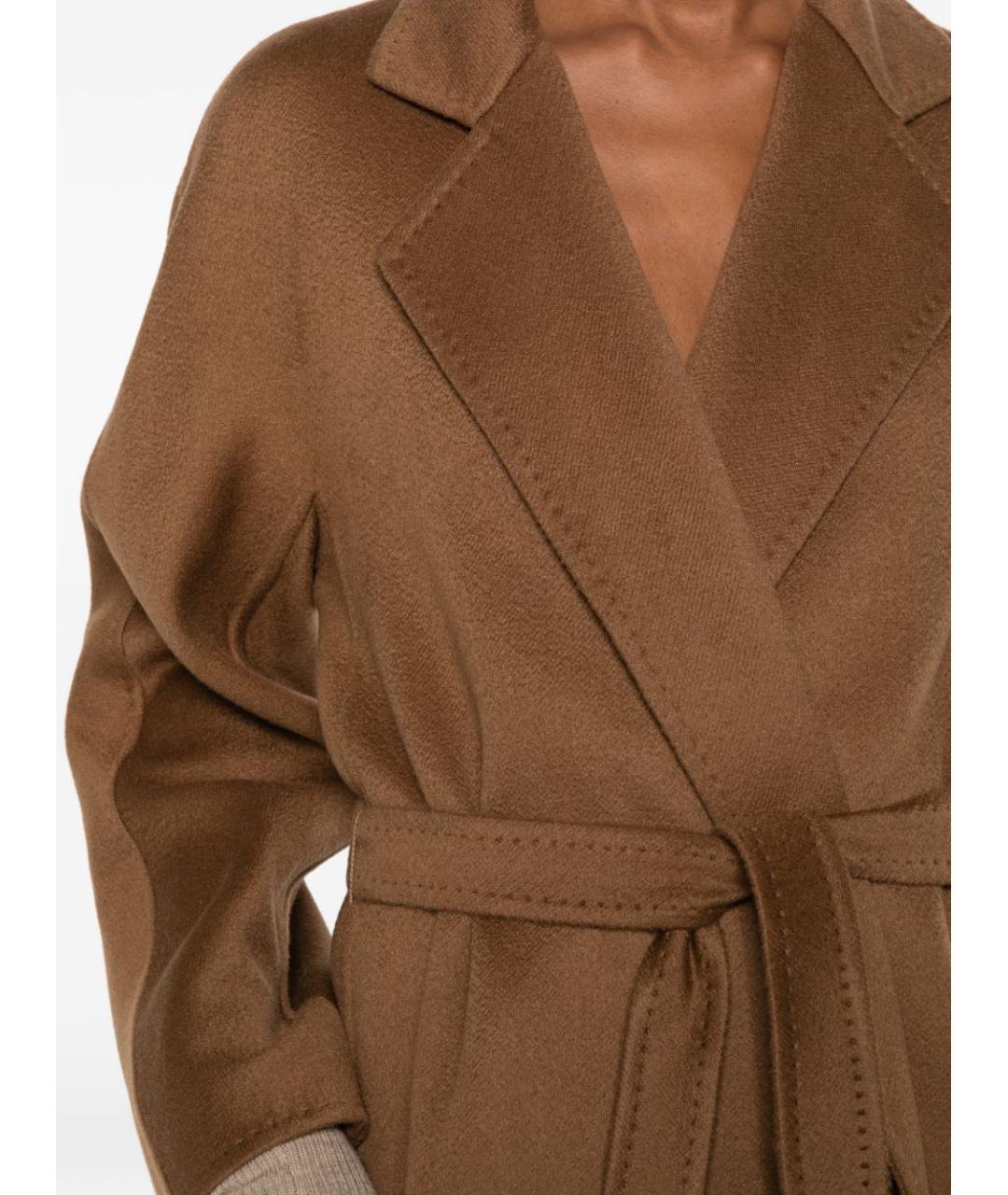 MAX MARA Коричневое кашемировое пальто, фото 3