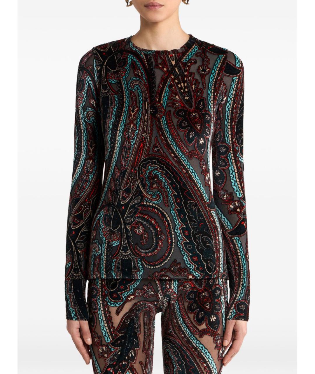 ETRO Коричневый полиамидовый джемпер / свитер, фото 2