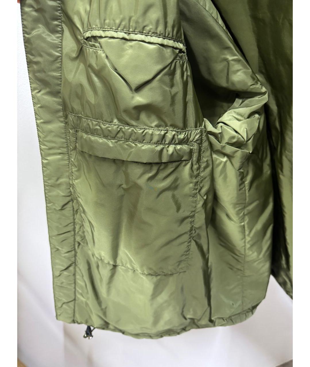PRADA Хаки полиамидовая куртка, фото 6