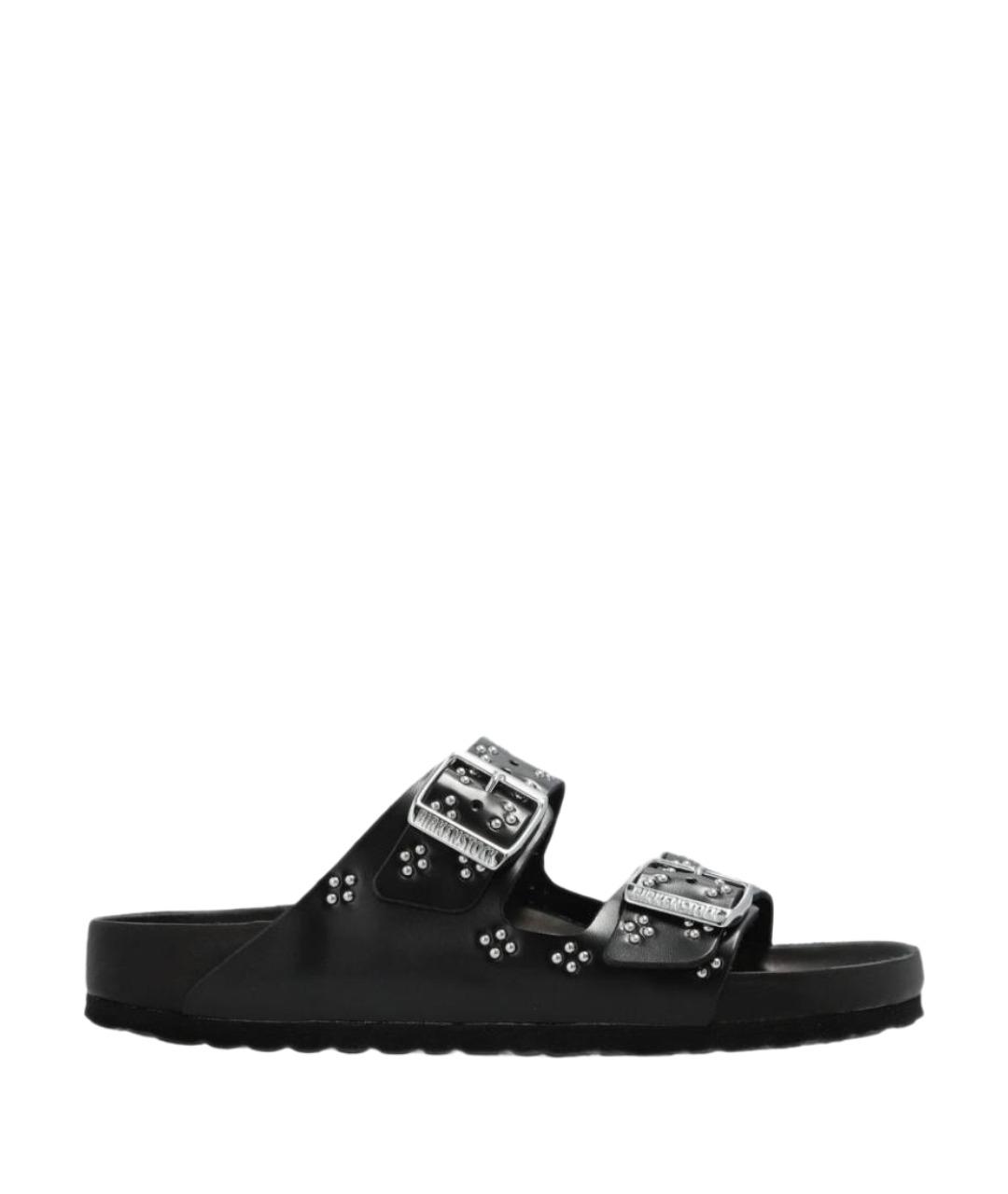 BIRKENSTOCK Черные кожаные сандалии, фото 1
