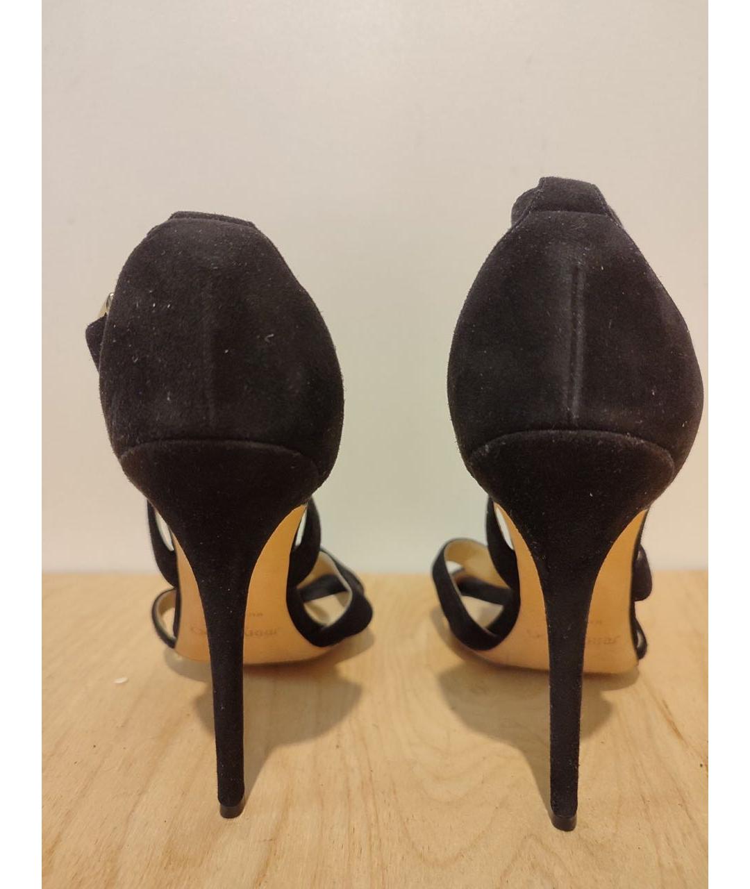 JIMMY CHOO Черные замшевые босоножки, фото 4