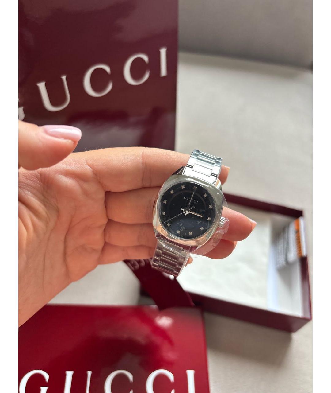 GUCCI Серебряные стальные часы, фото 5
