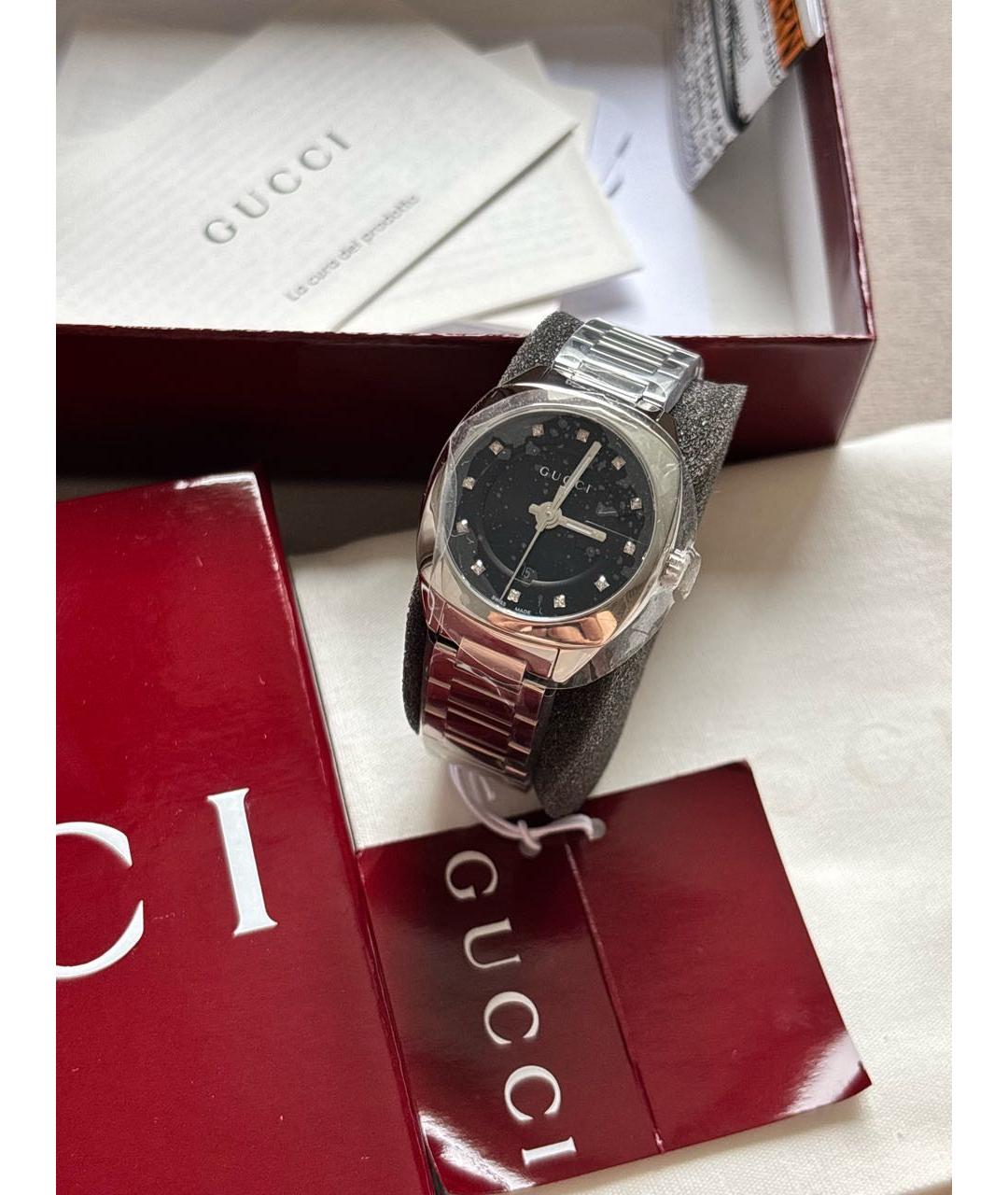 GUCCI Серебряные стальные часы, фото 7