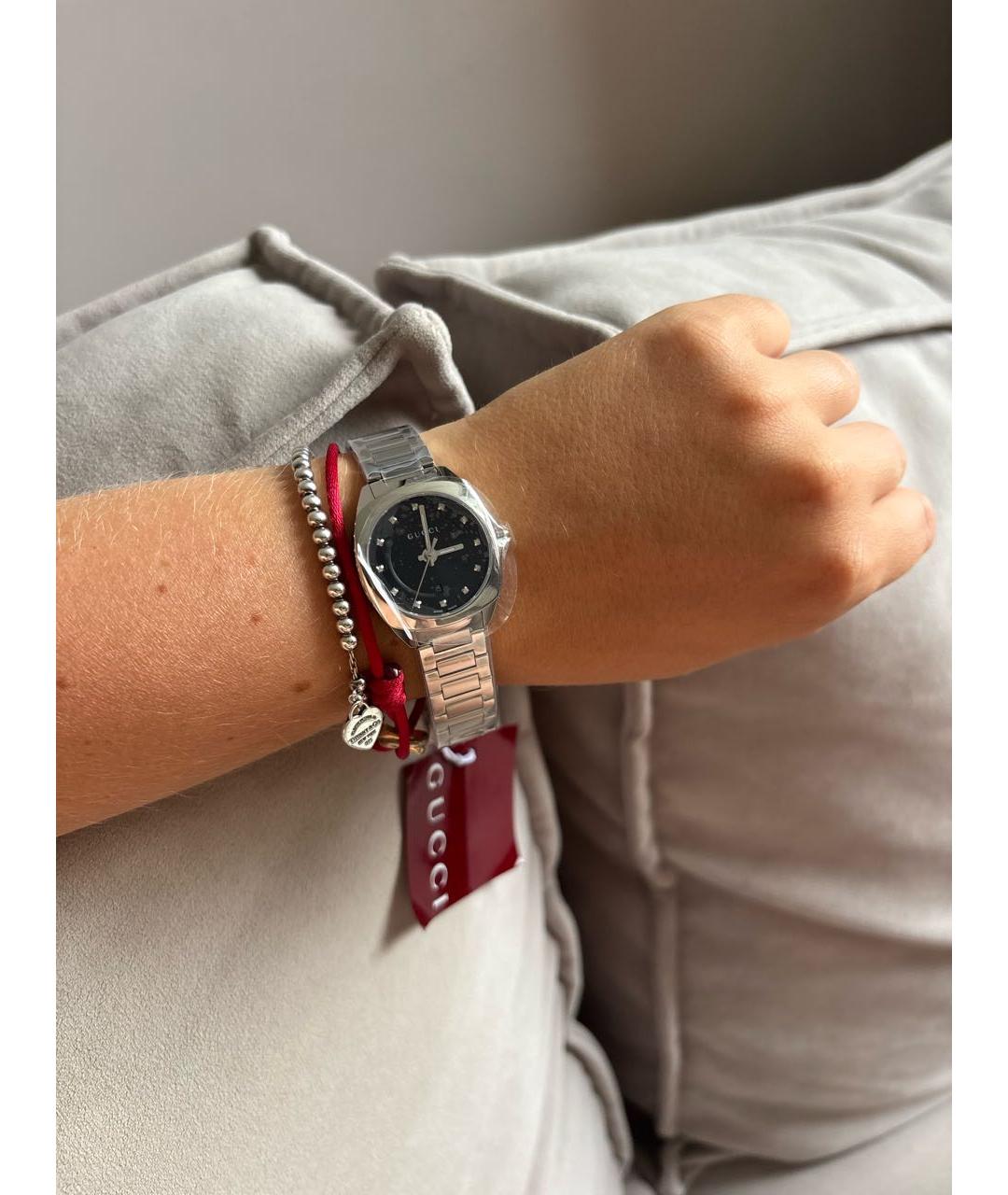 GUCCI Серебряные стальные часы, фото 3
