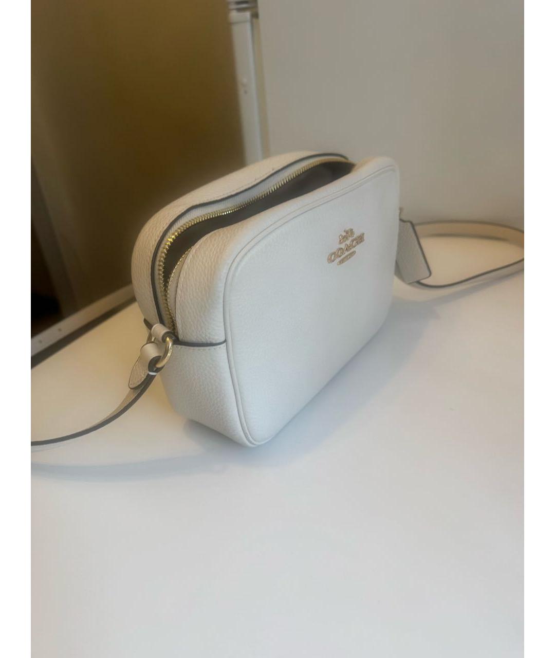COACH Белая кожаная поясная сумка, фото 2