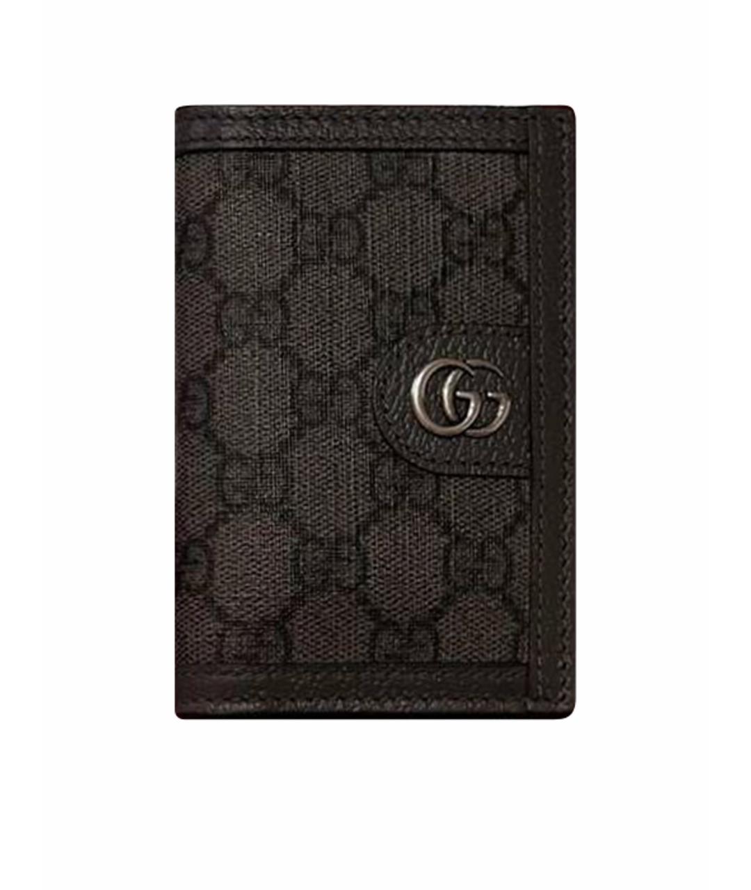 GUCCI Черный кожаный кардхолдер, фото 1