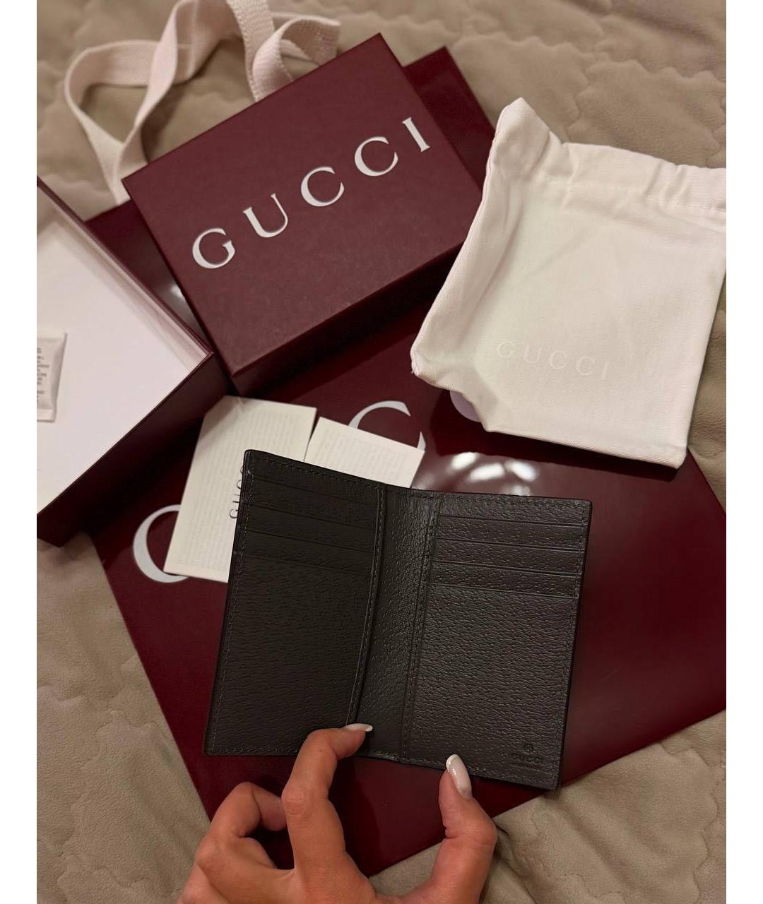 GUCCI Черный кожаный кардхолдер, фото 2
