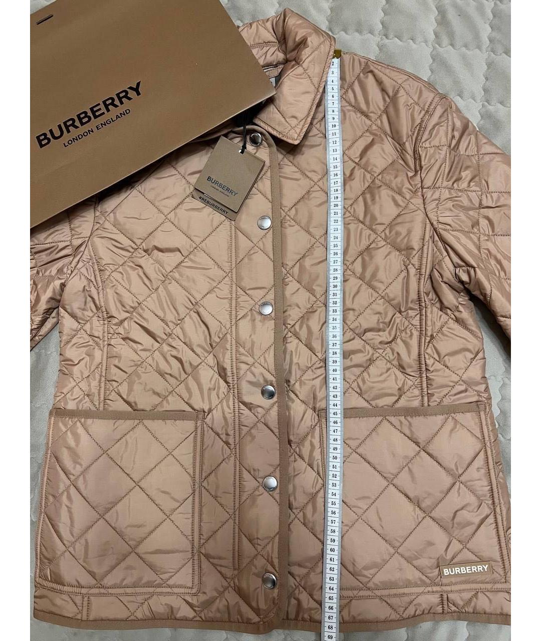 BURBERRY Бежевая нейлоновая куртка, фото 2