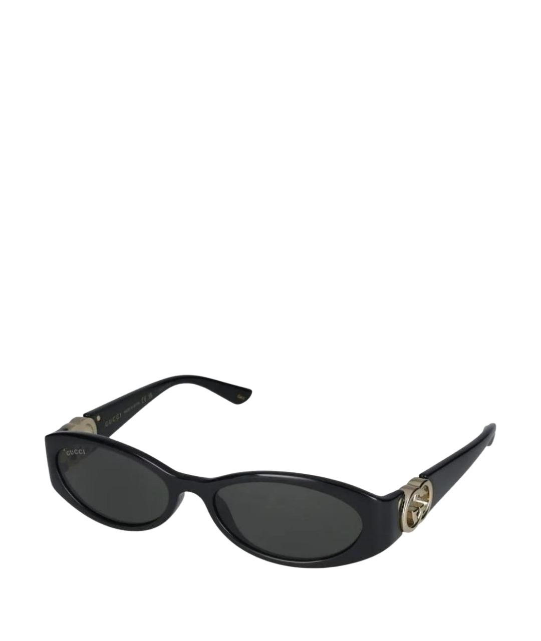 GUCCI Черные пластиковые солнцезащитные очки, фото 1