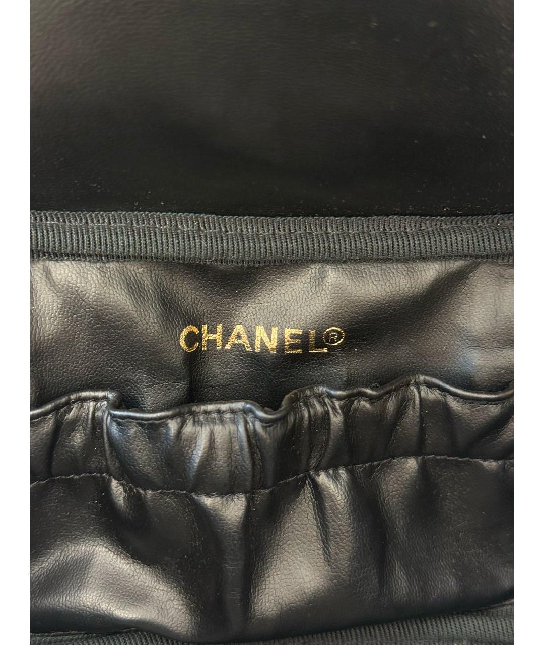 CHANEL Черная кожаная косметичка, фото 6