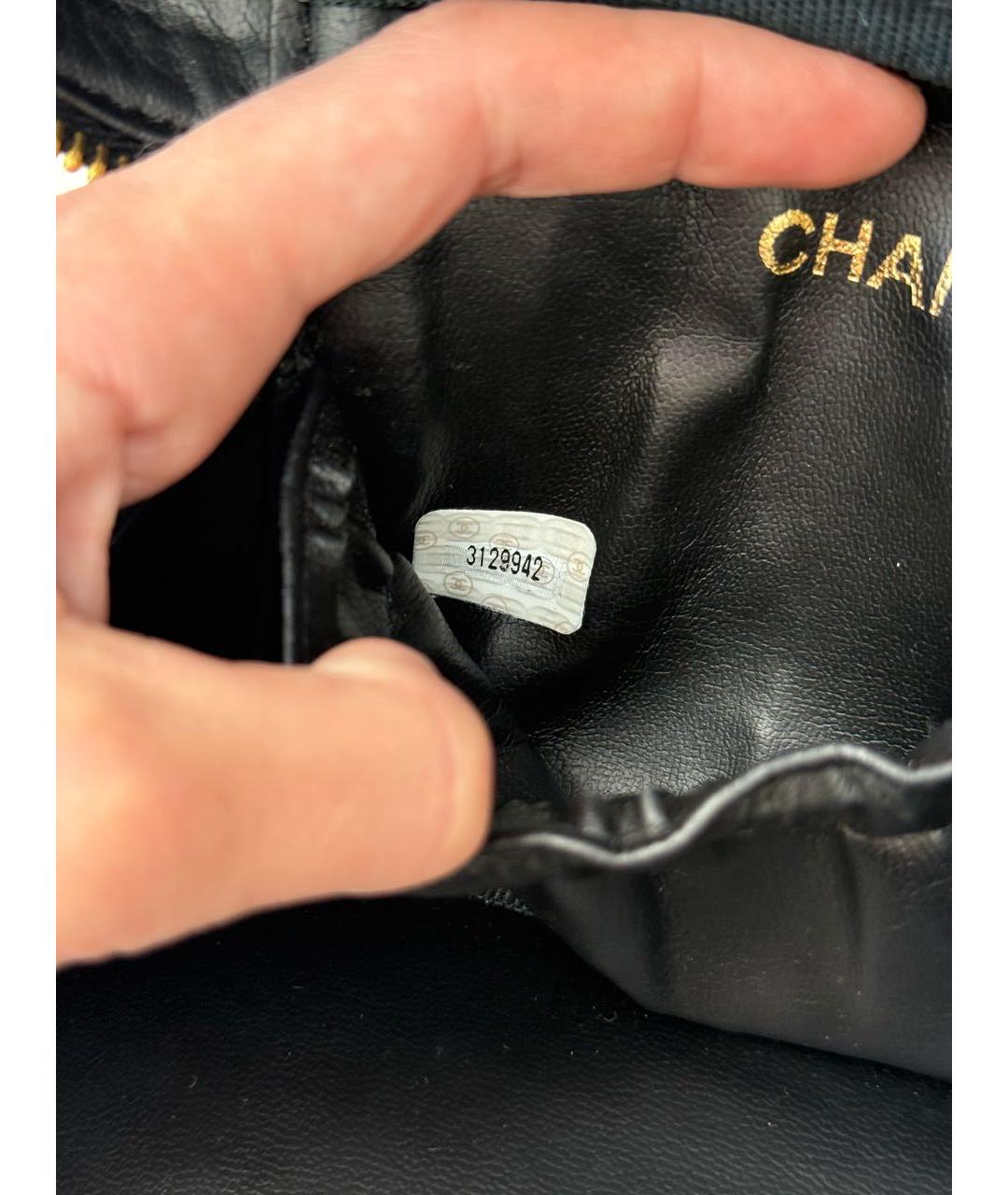 CHANEL Черная кожаная косметичка, фото 8