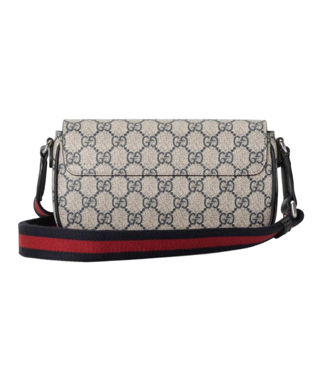 GUCCI Бежевая сумка через плечо из канвы, фото 3