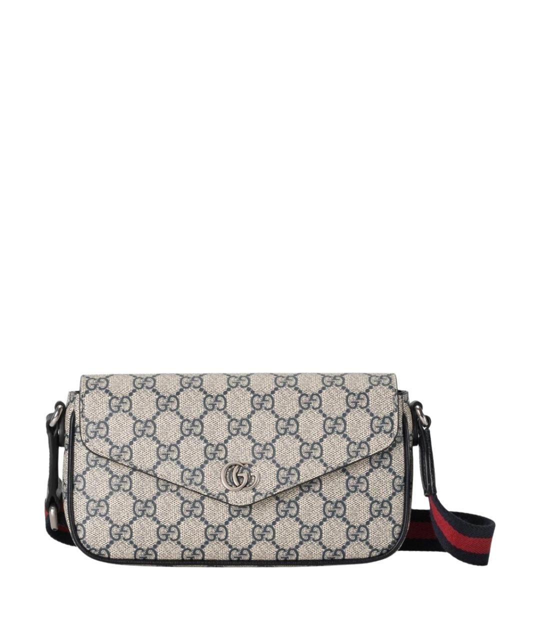 GUCCI Бежевая сумка через плечо из канвы, фото 1