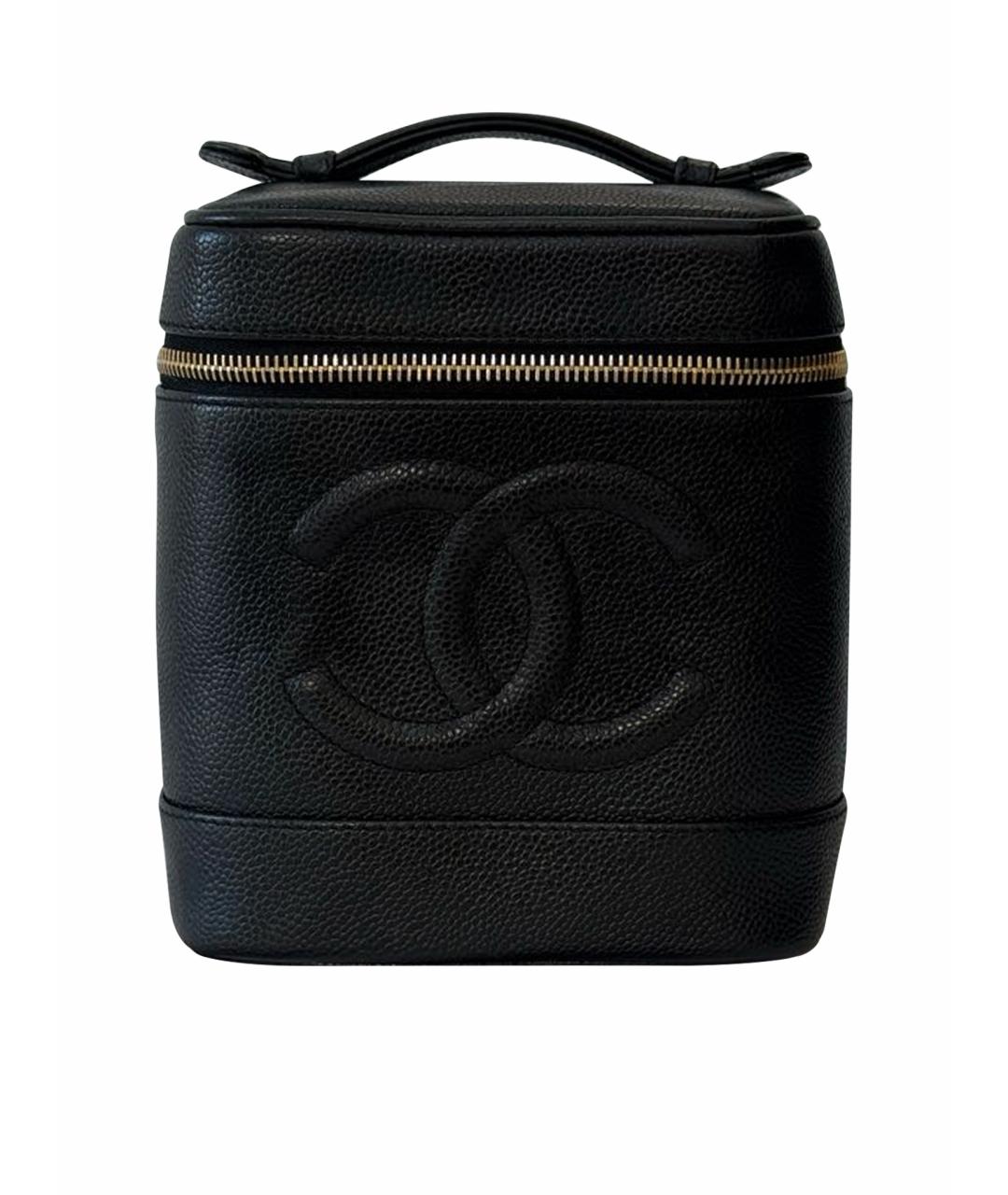 CHANEL Черная кожаная косметичка, фото 1