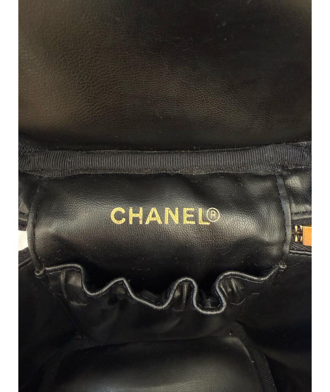 CHANEL Черная кожаная косметичка, фото 7