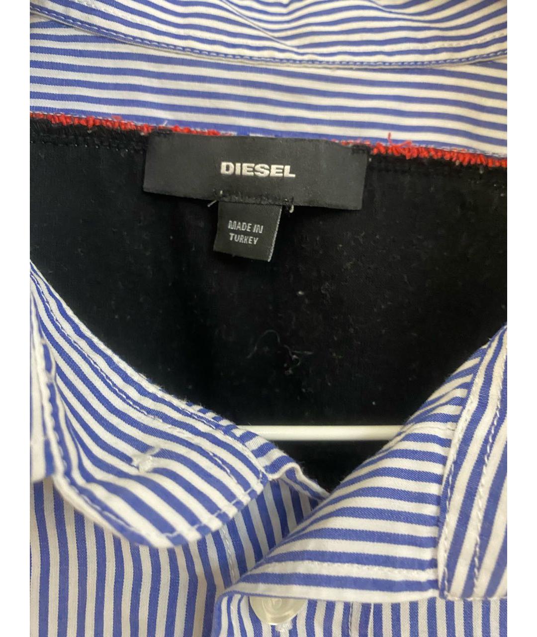 DIESEL Голубая хлопковая кэжуал рубашка, фото 2