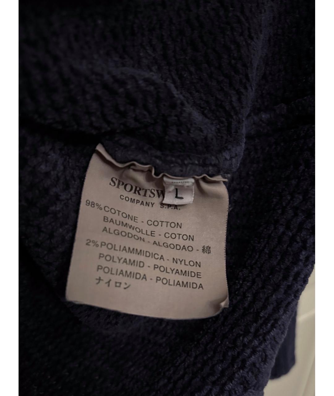 STONE ISLAND Синий хлопковый джемпер / свитер, фото 6