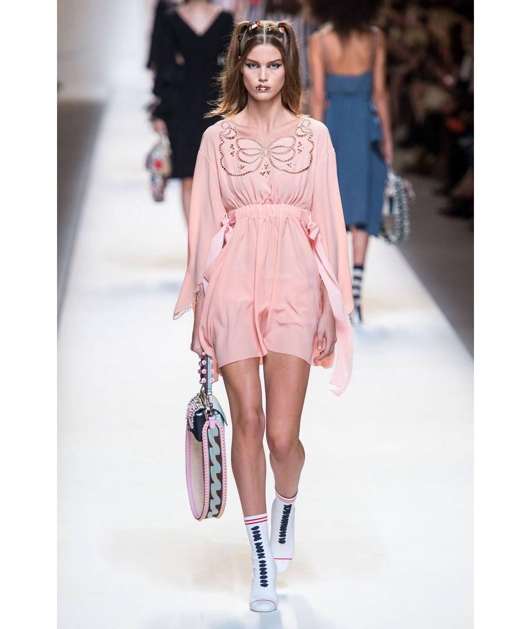 FENDI Белые текстильные ботильоны, фото 6
