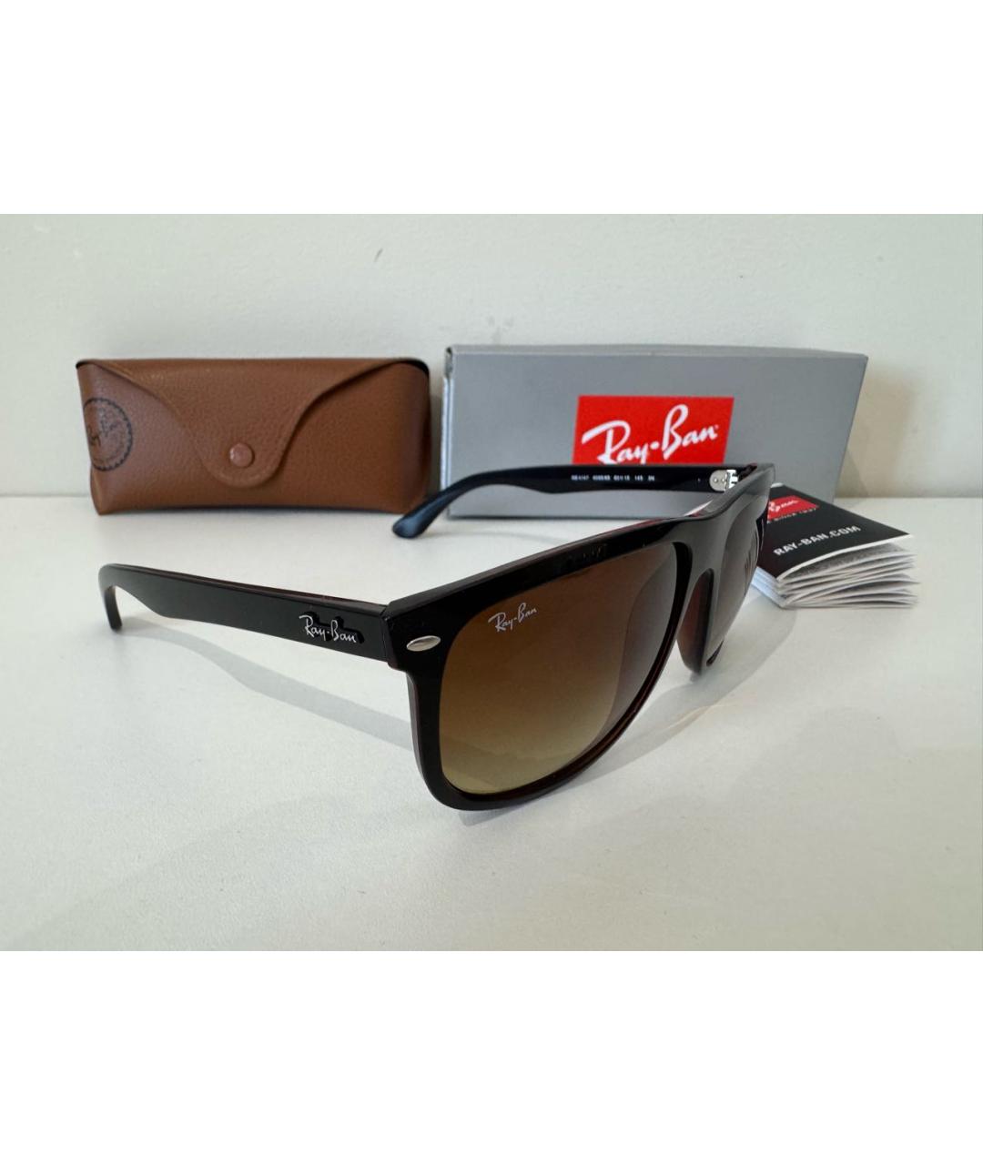 RAY BAN Коричневые солнцезащитные очки, фото 2
