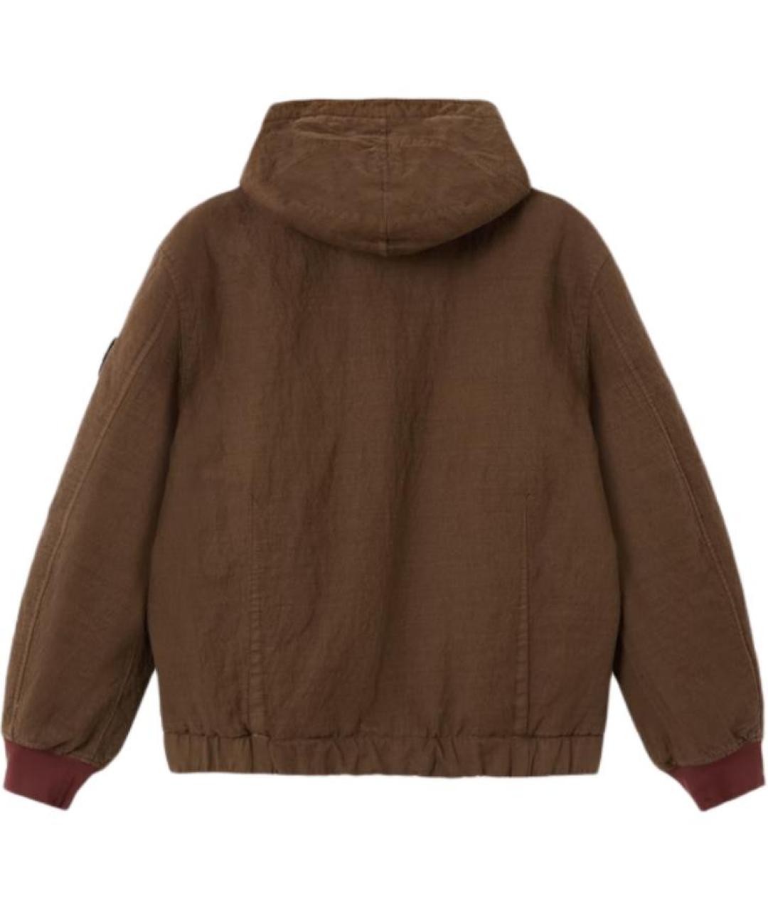 STONE ISLAND Коричневый пуховик, фото 2