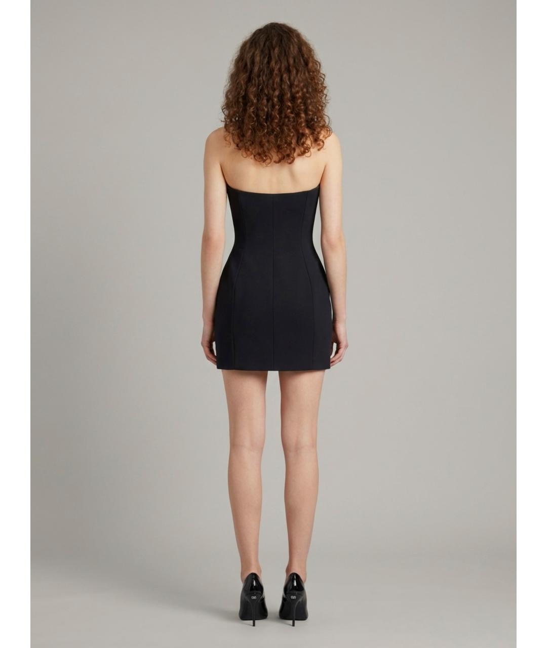 BALENCIAGA Черное шерстяное коктейльное платье, фото 4