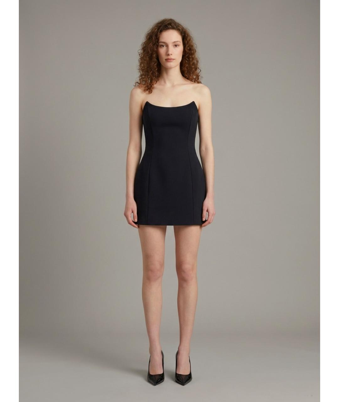 BALENCIAGA Черное шерстяное коктейльное платье, фото 2