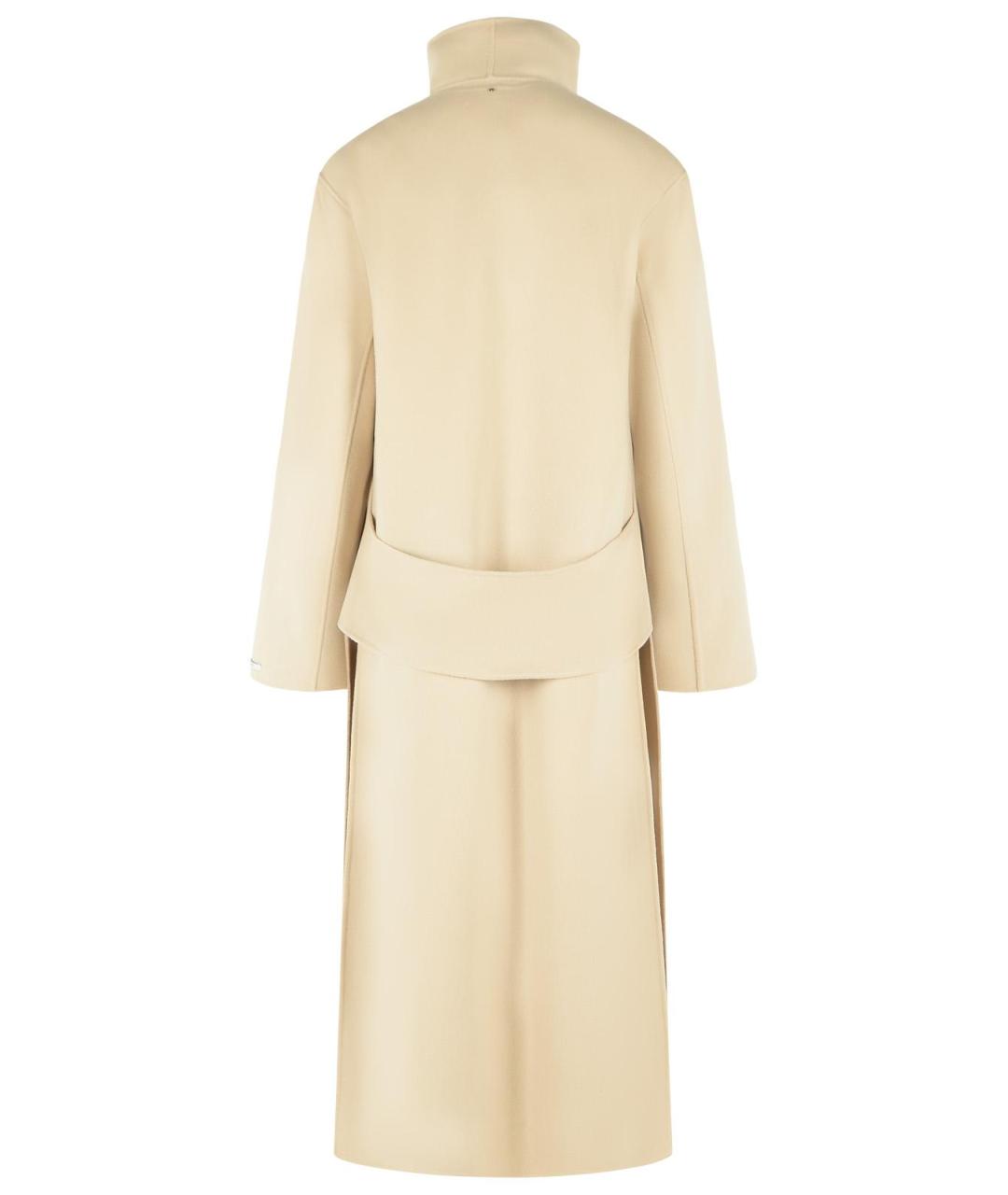 SPORTMAX Белое шерстяное пальто, фото 3