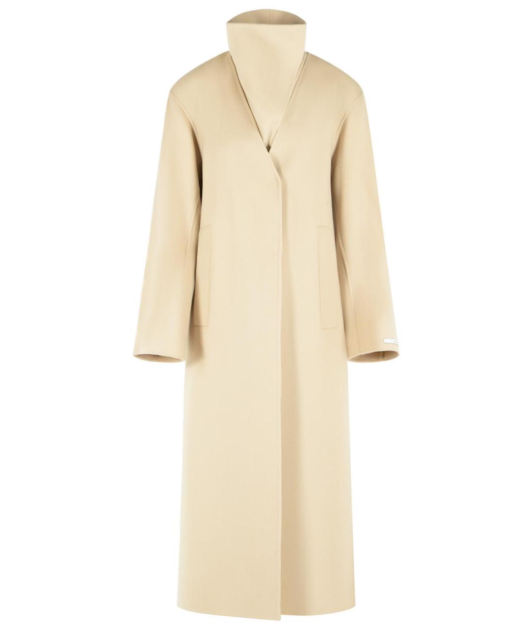 SPORTMAX Белое шерстяное пальто, фото 1