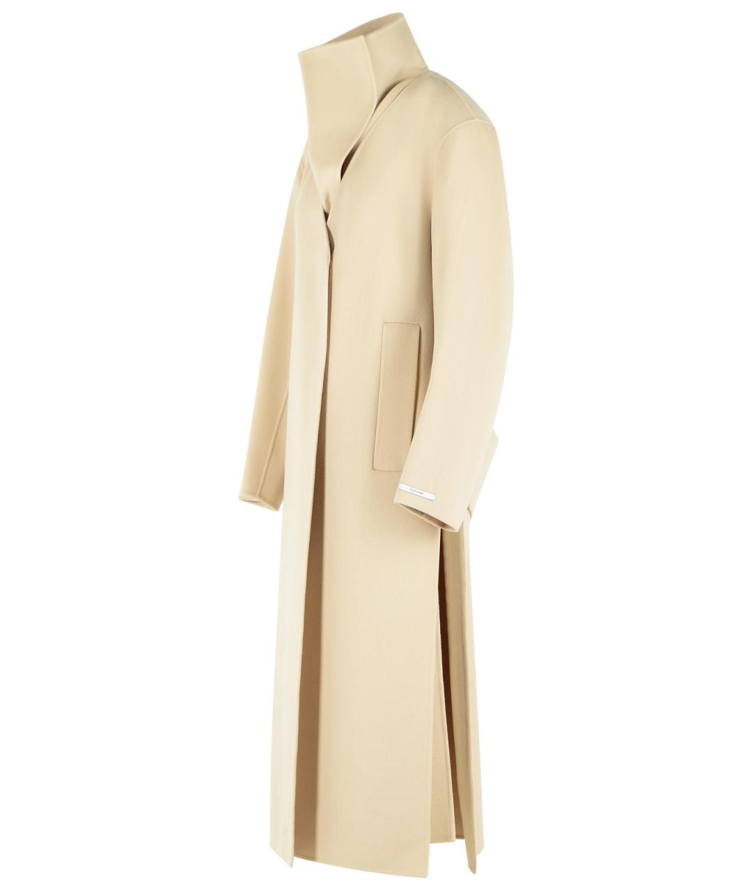 SPORTMAX Белое шерстяное пальто, фото 2