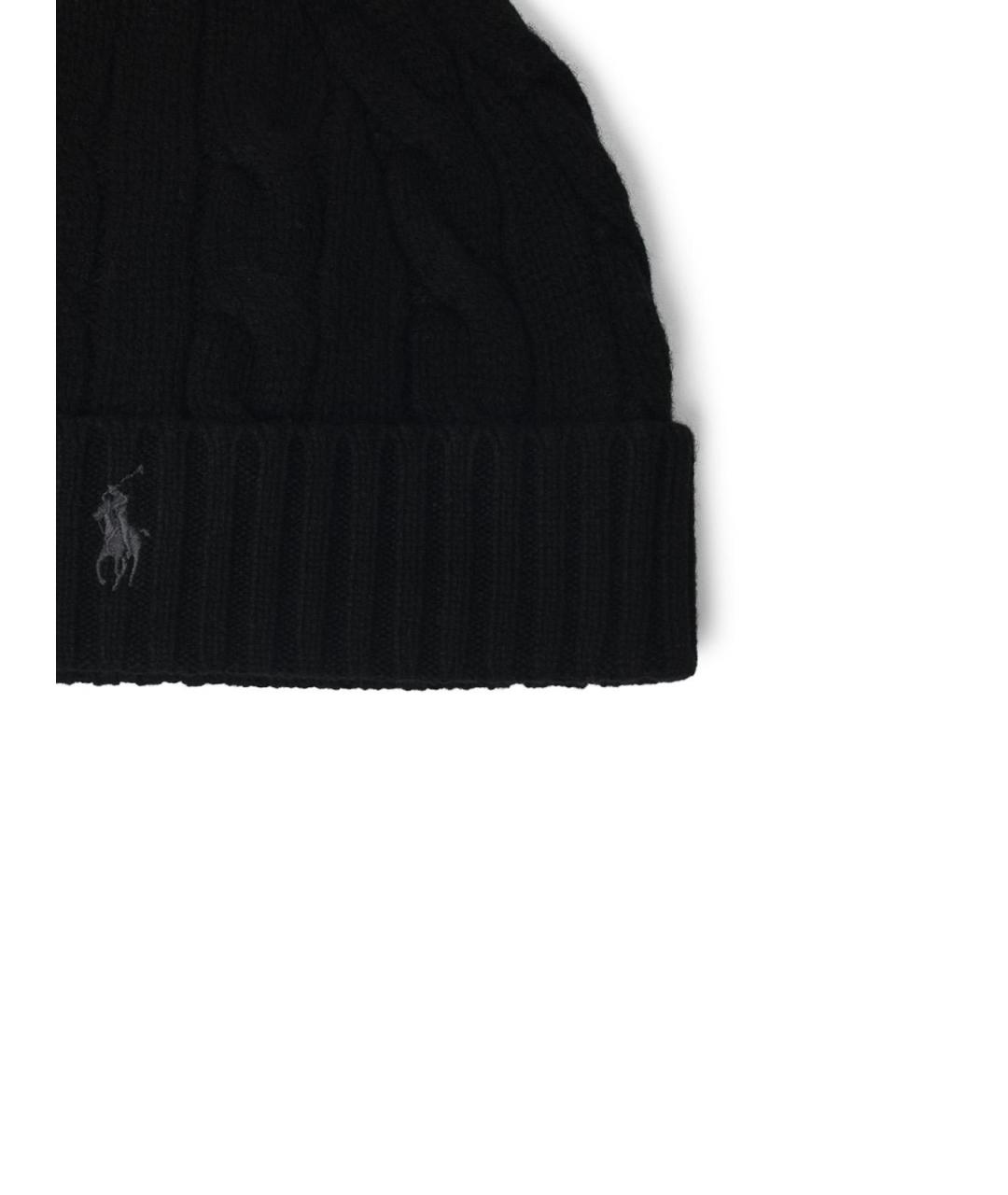 POLO RALPH LAUREN Черная шерстяная шапка, фото 3
