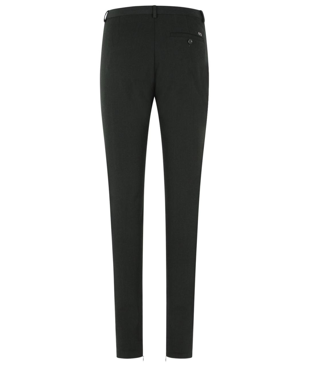ACNE STUDIOS Черные полиэстеровые брюки узкие, фото 3