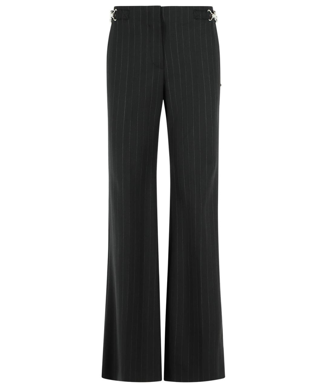 SPORTMAX Черные шерстяные прямые брюки, фото 1
