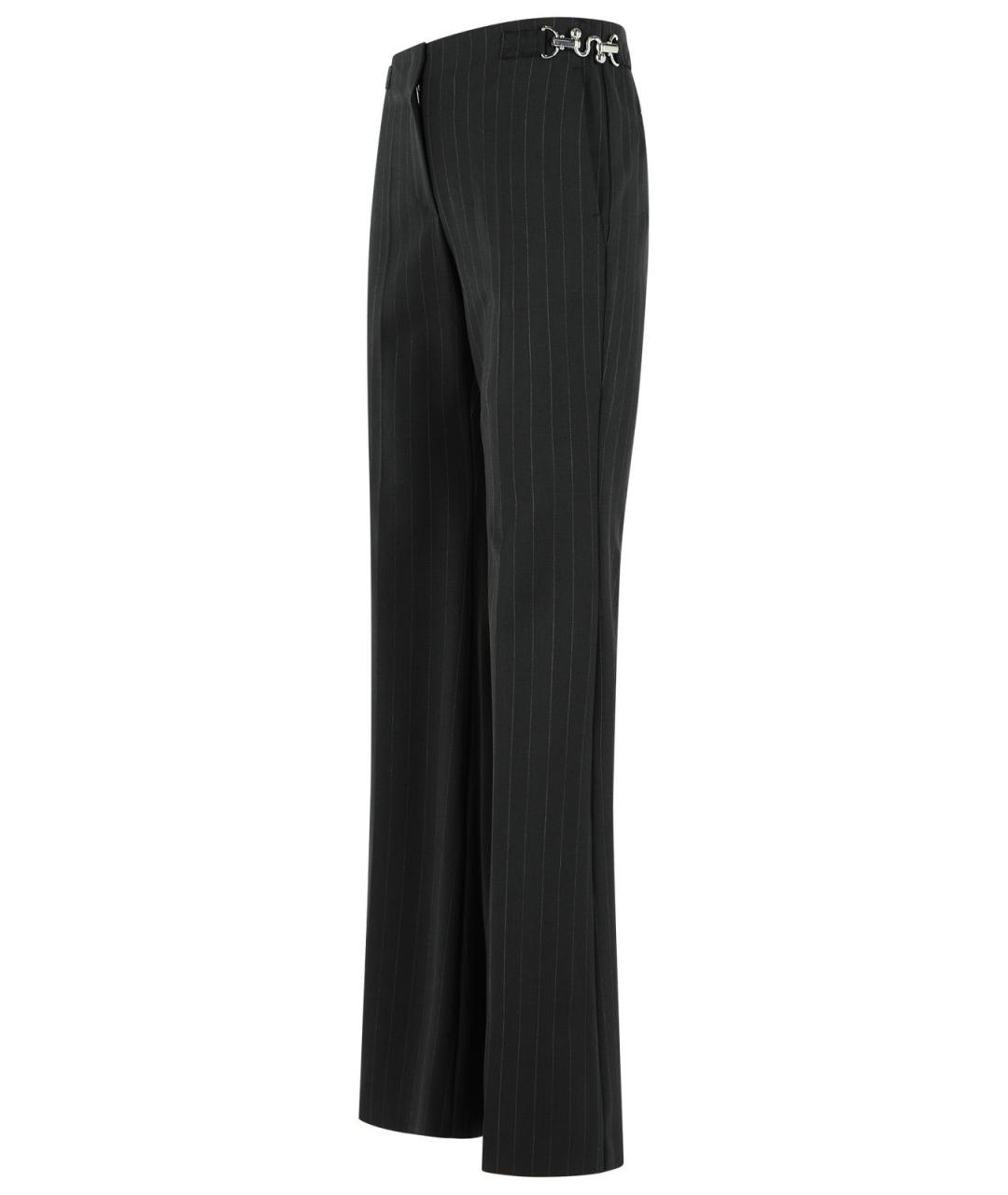 SPORTMAX Черные шерстяные прямые брюки, фото 2