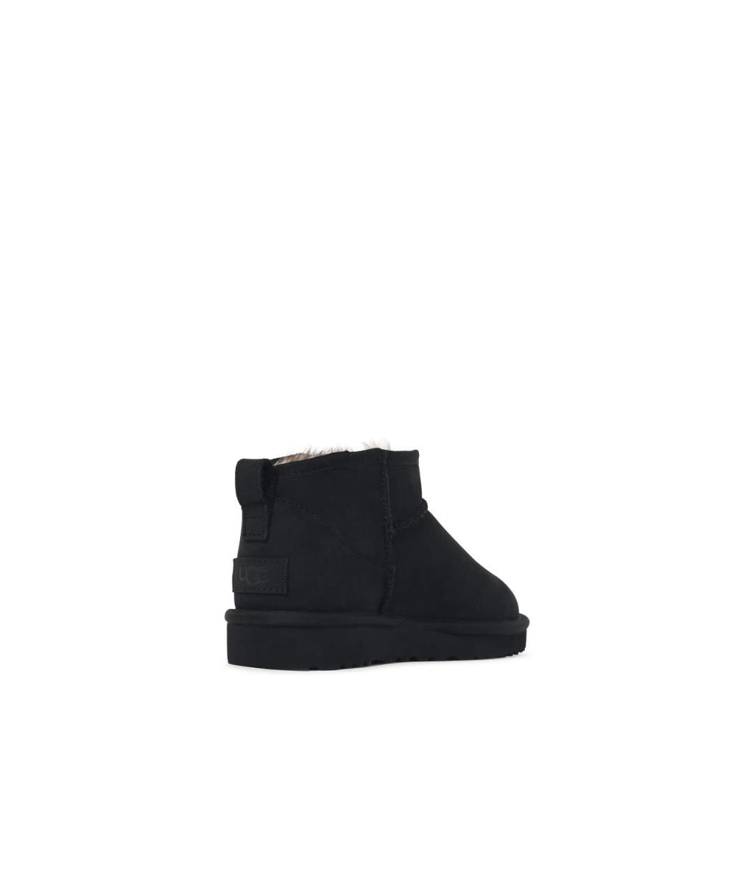 UGG Черные кожаные полусапоги, фото 3