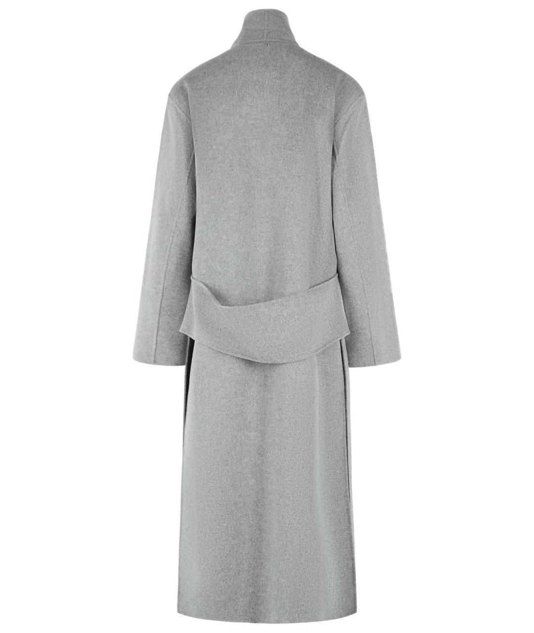 SPORTMAX Серое шерстяное пальто, фото 3