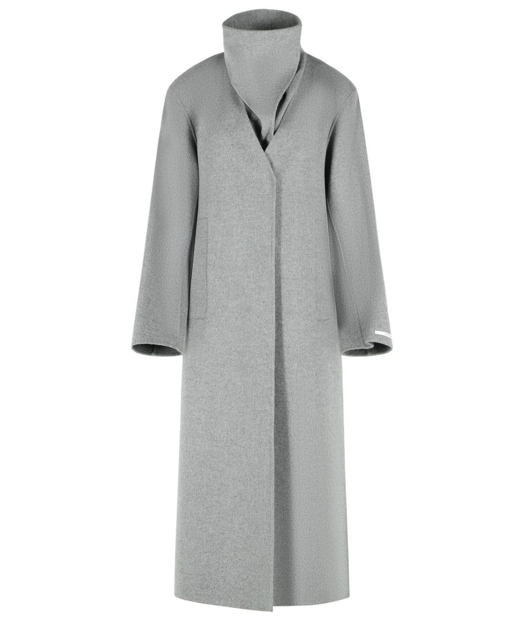 SPORTMAX Серое шерстяное пальто, фото 1
