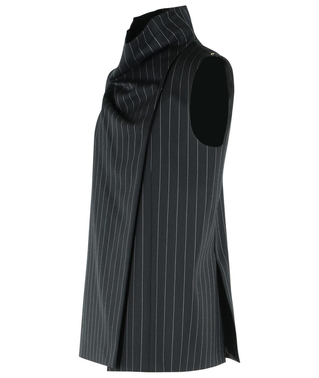 SPORTMAX Черная шерстяная блузы, фото 2