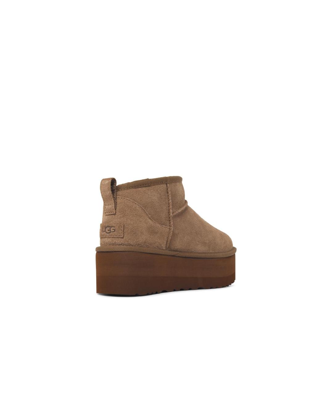 UGG Коричневые замшевые полусапоги, фото 3