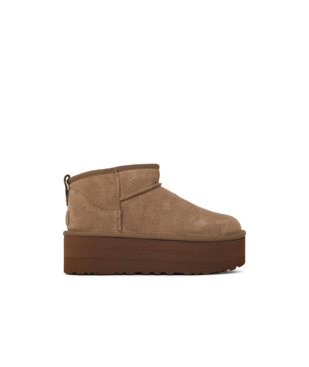 UGG Коричневые замшевые полусапоги, фото 4