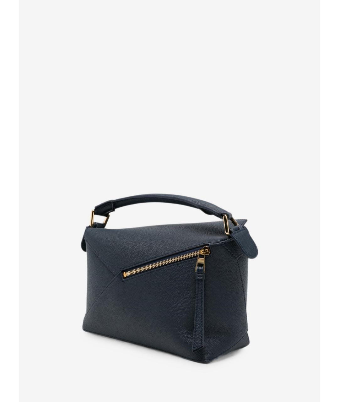 LOEWE Темно-синяя кожаная сумка через плечо, фото 3