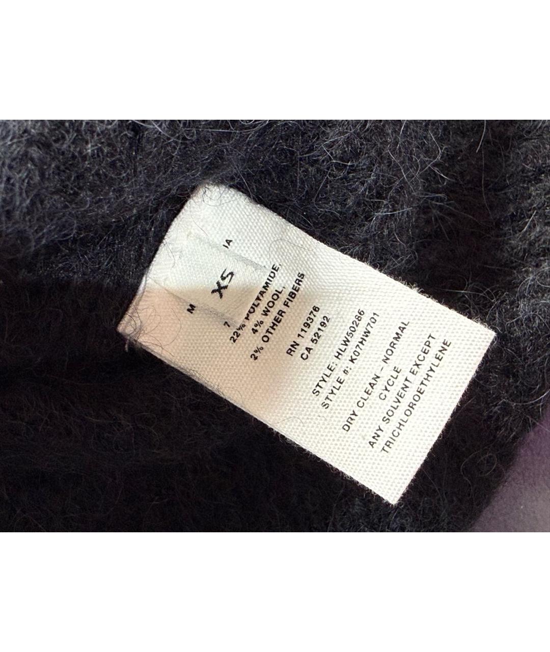 HELMUT LANG Черный шерстяной джемпер / свитер, фото 3