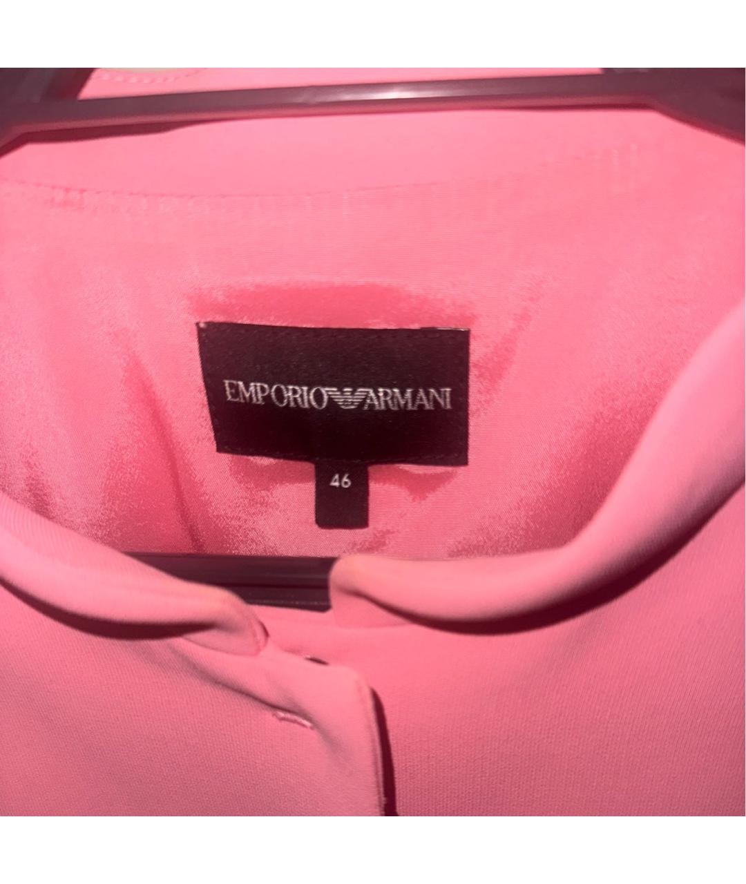 EMPORIO ARMANI Розовый хлопковый жакет/пиджак, фото 4