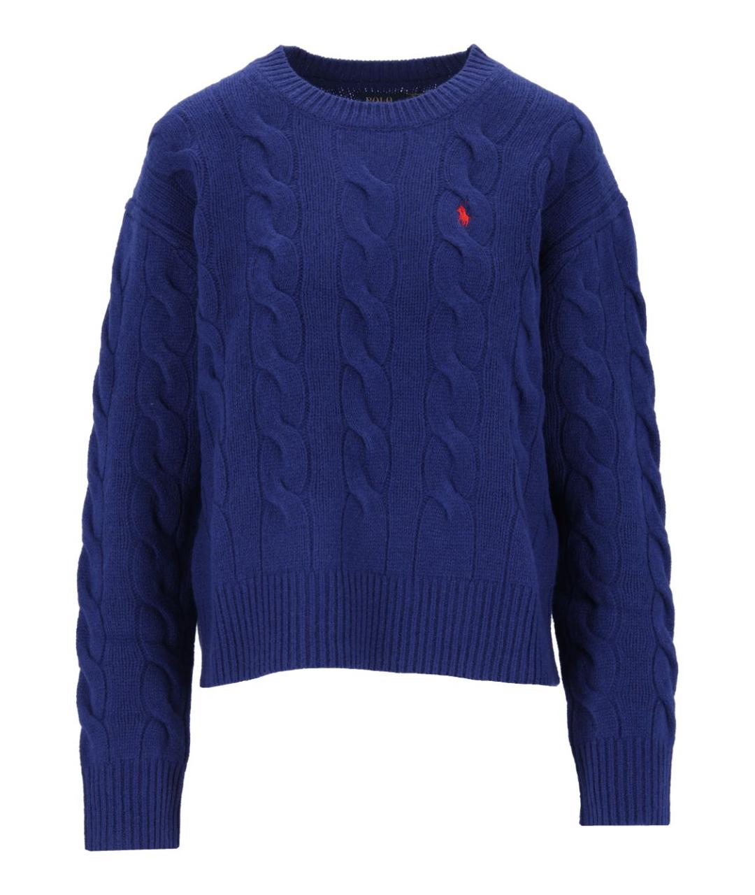 POLO RALPH LAUREN Синий шерстяной джемпер / свитер, фото 1