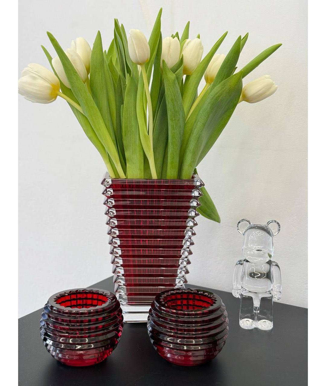 BACCARAT Красная ваза, фото 3