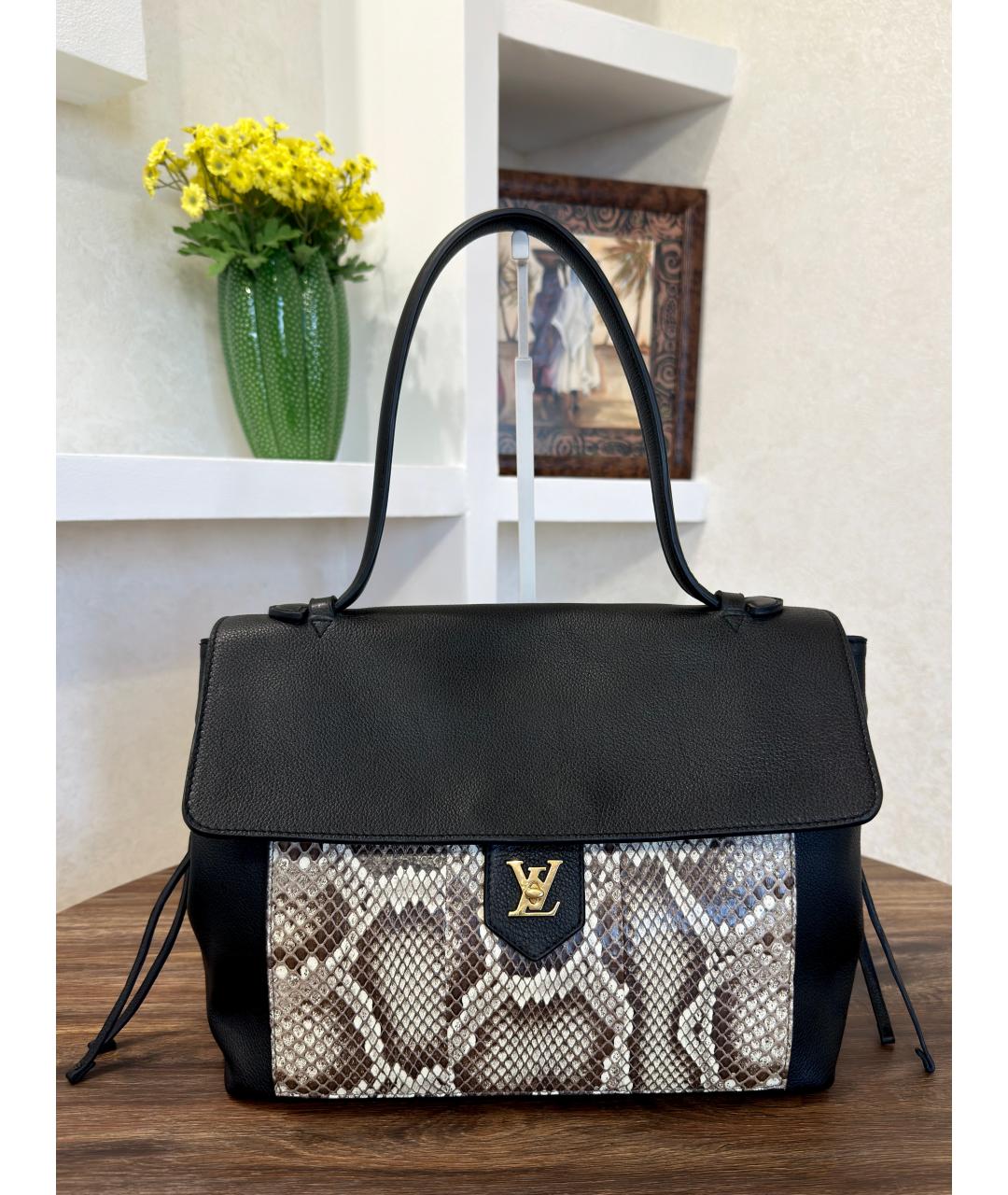 LOUIS VUITTON Черная сумка тоут из экзотической кожи, фото 2