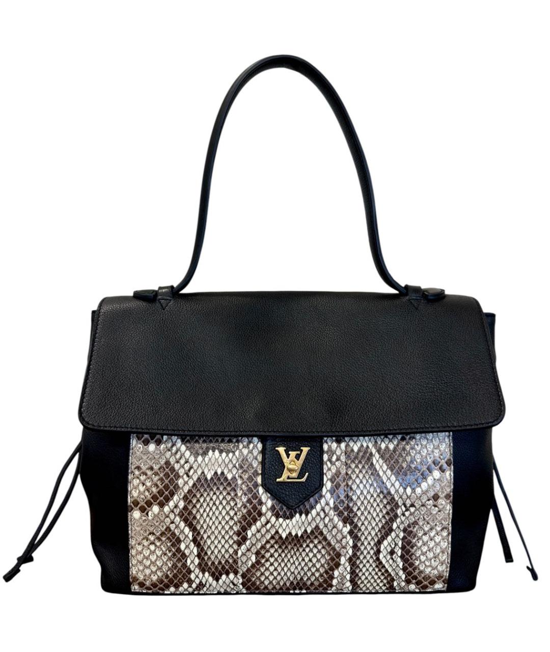 LOUIS VUITTON Черная сумка тоут из экзотической кожи, фото 9